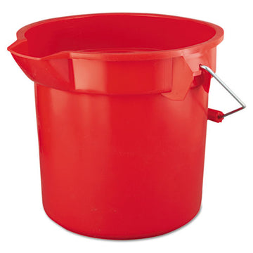 Rubbermaid® Commercial Brute Round Utility Pail, 14qt, Red freeshipping - TVN Wholesale
